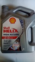 Масло моторное Shell 5/40 Helix High Mileage (для авто с большим пробегом)