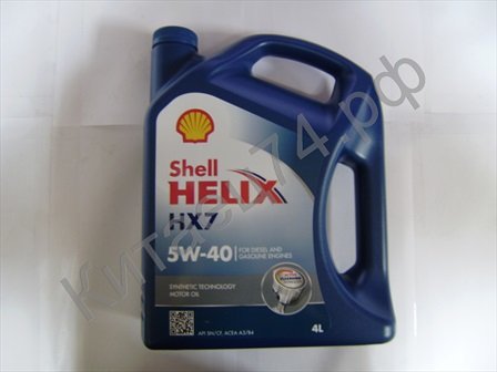 Масло моторное Shell HX 7 5w40 -1л полусинтетика 550051496